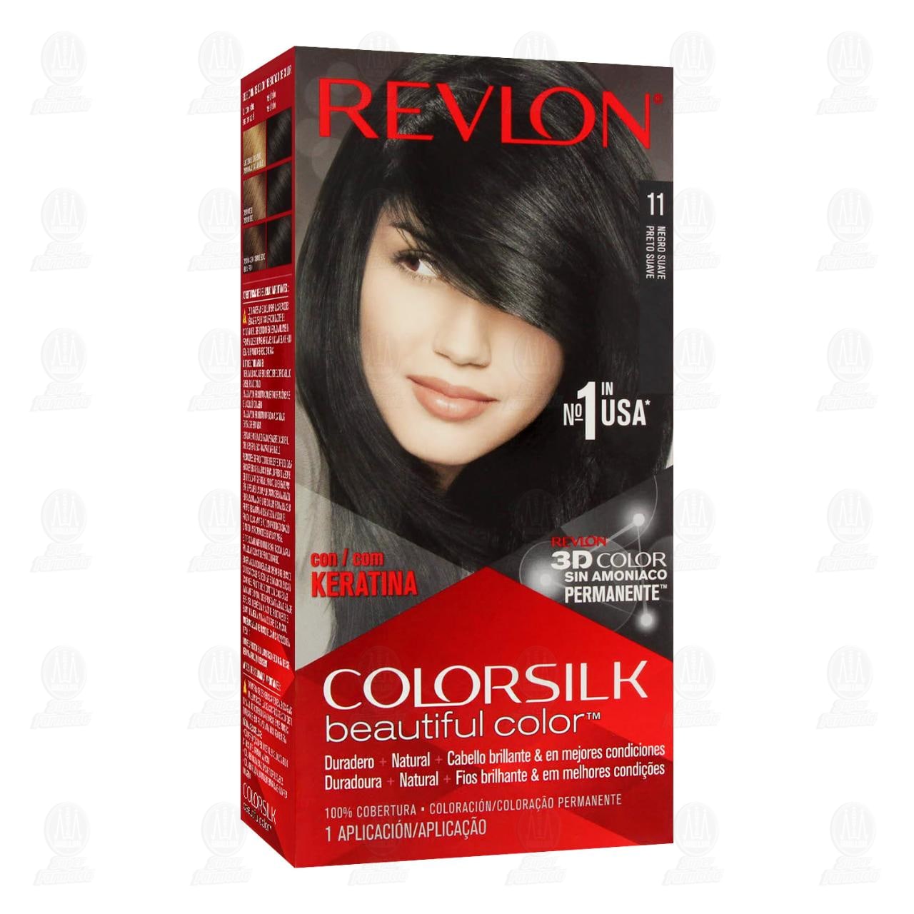 Tinte Revlon ColorSilk Beautiful Color Negro Suave (11), 1 pz.