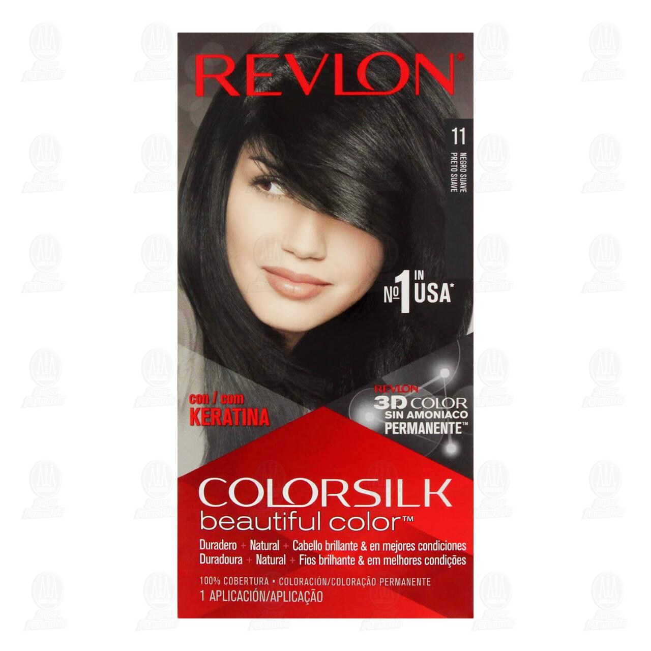Tinte Revlon ColorSilk Beautiful Color Negro Suave (11), 1 pz. image number 1