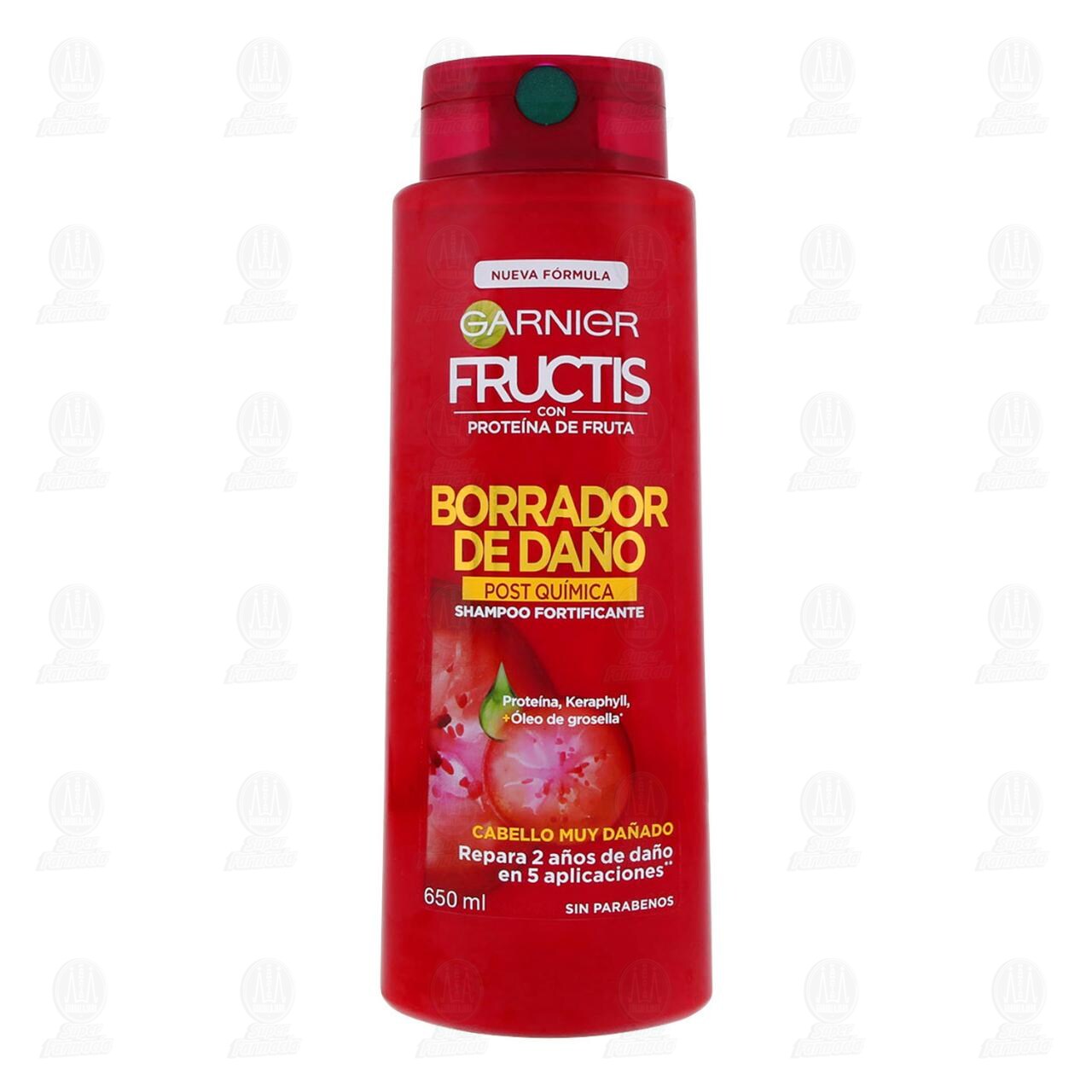 Shampoo Garnier Fructis Borrador de Da&ntilde;o Post Qu&iacute;mica, 650 ml. image number 1