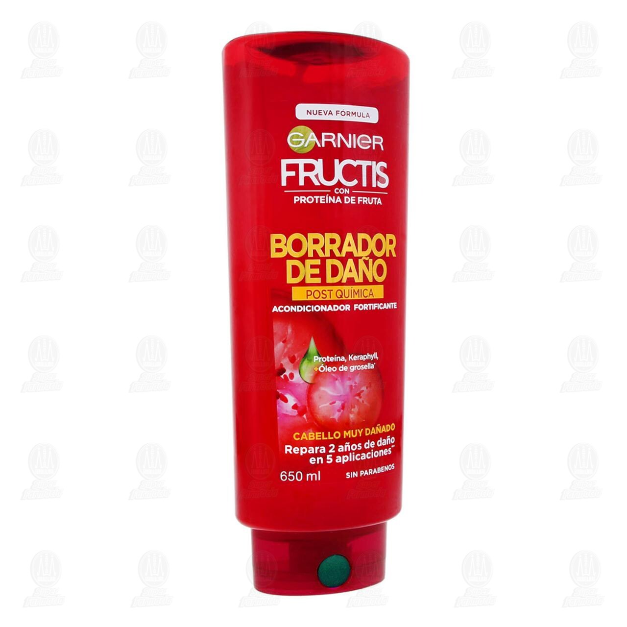 Acondicionador Fructis Borrador de Da&ntilde;o Post Qu&iacute;mica, 650 ml.