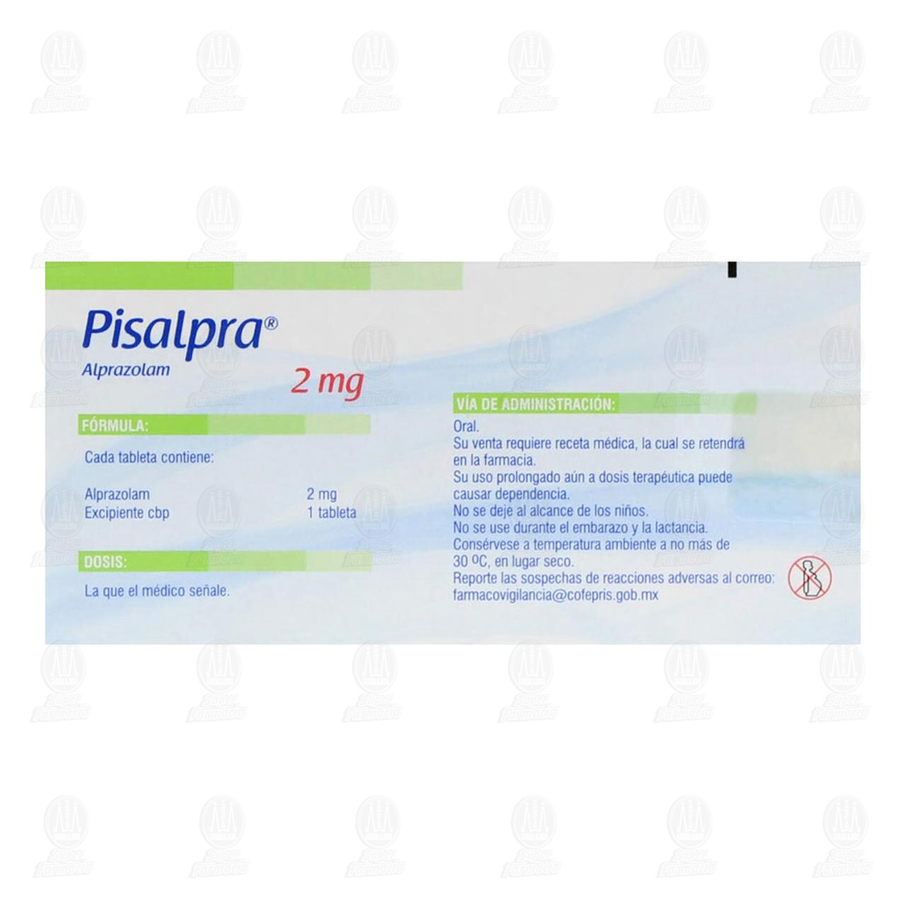 Pisalpra 2 mg, 30 Tabletas. image number 2