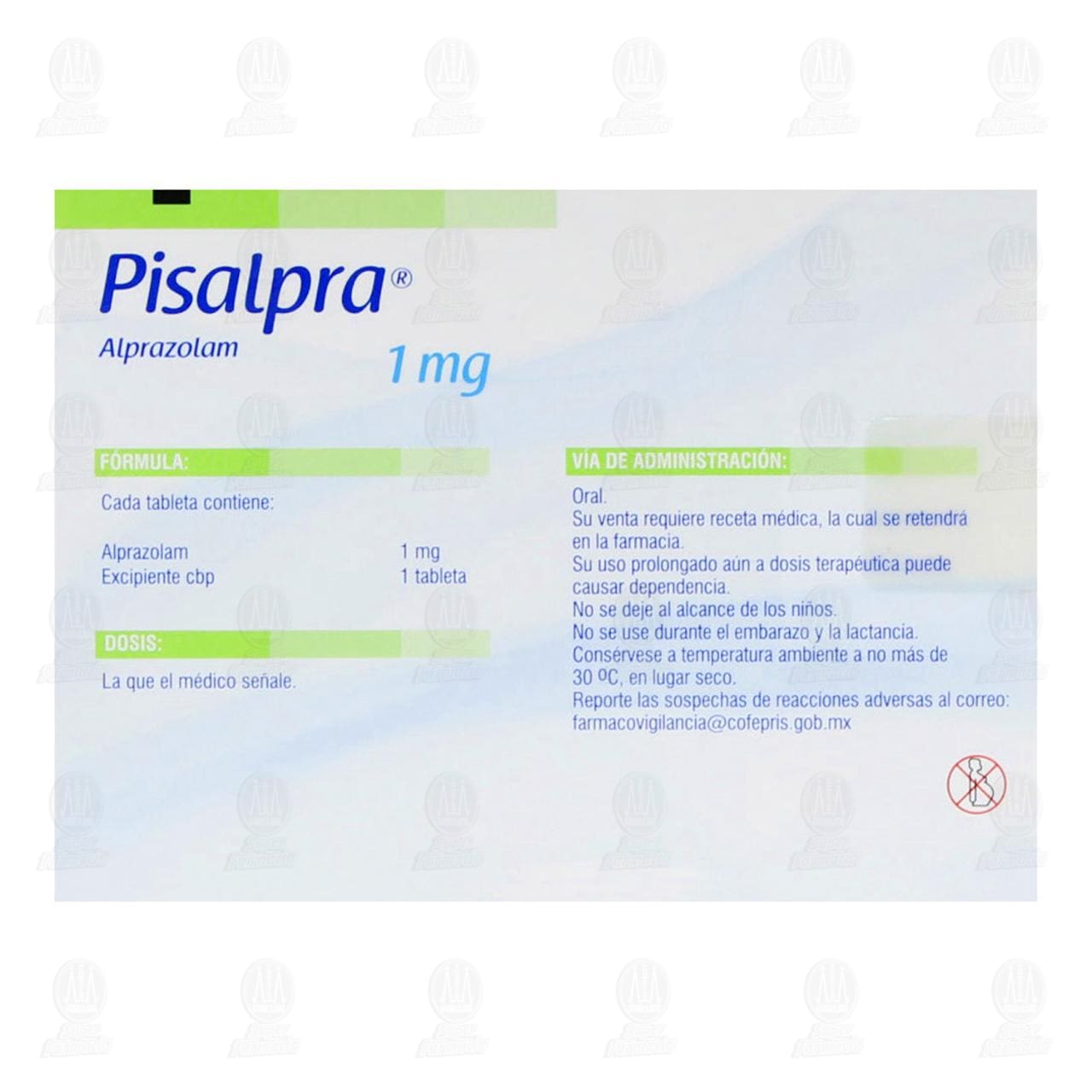 Pisalpra 1 mg, 30 Tabletas. image number 2