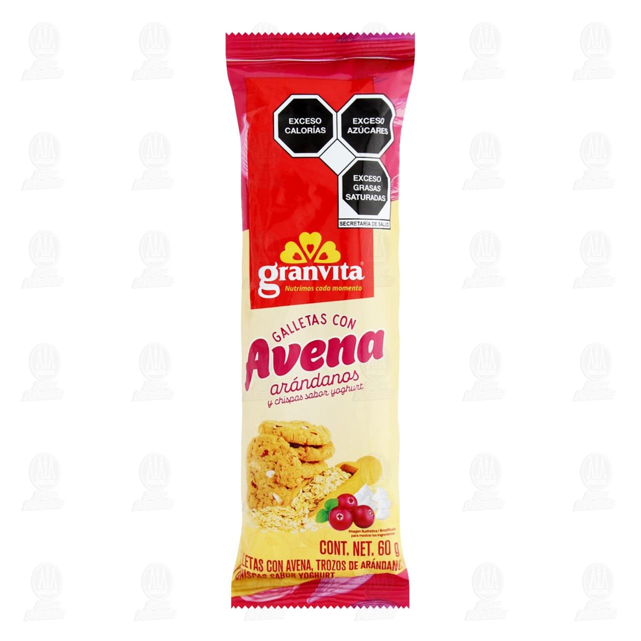 Imagen para Galletas Granvita con Avena, Arándanos y Chispas Sabor Yoghurt, 60 gr.