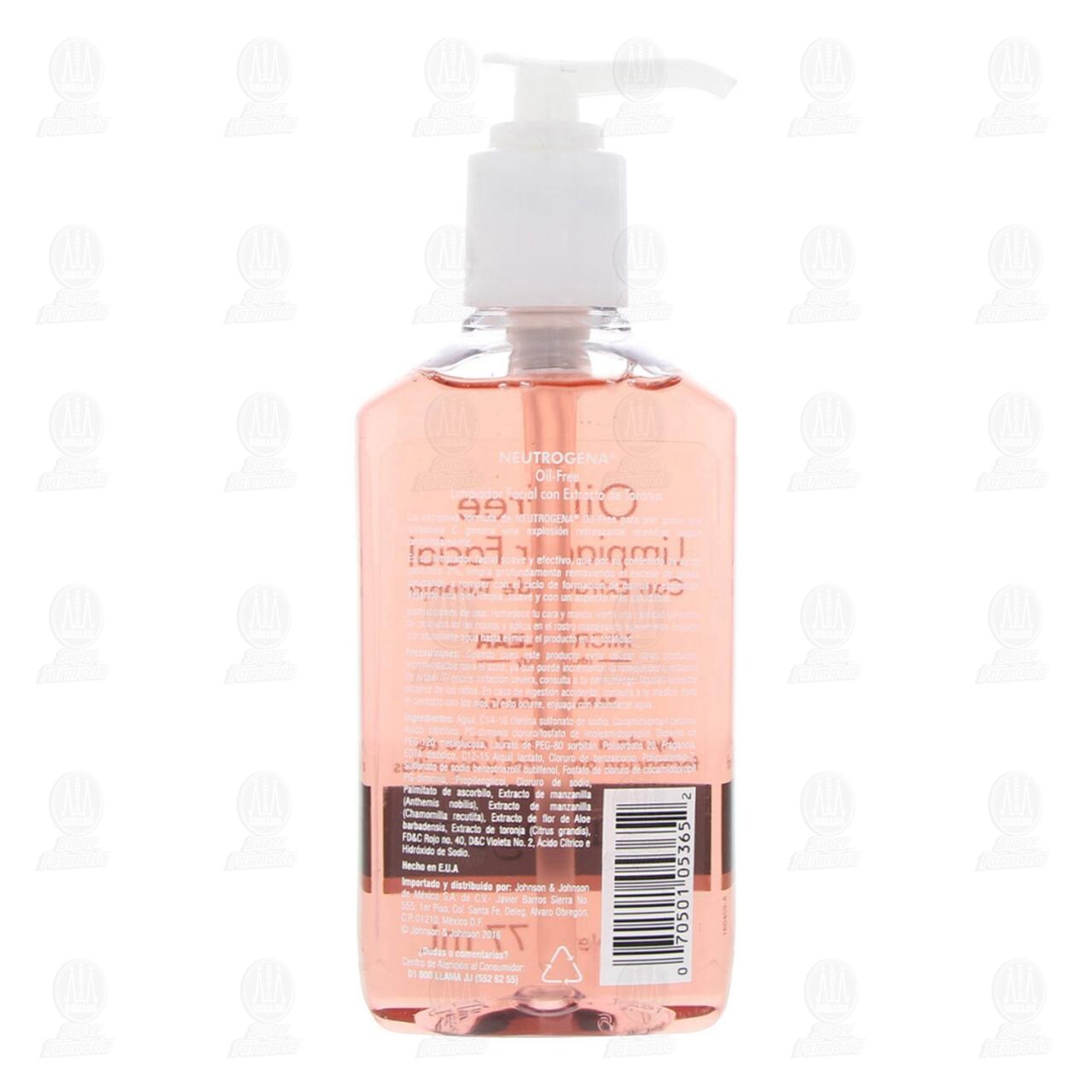 Gel Limpiador Facial Neutrogena Oil-Free con Extracto de Toronja, 177 ml. image number 2