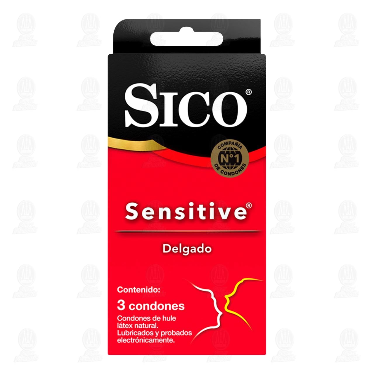 Sico Sensitive Cartera, 3 Condones de Látex.