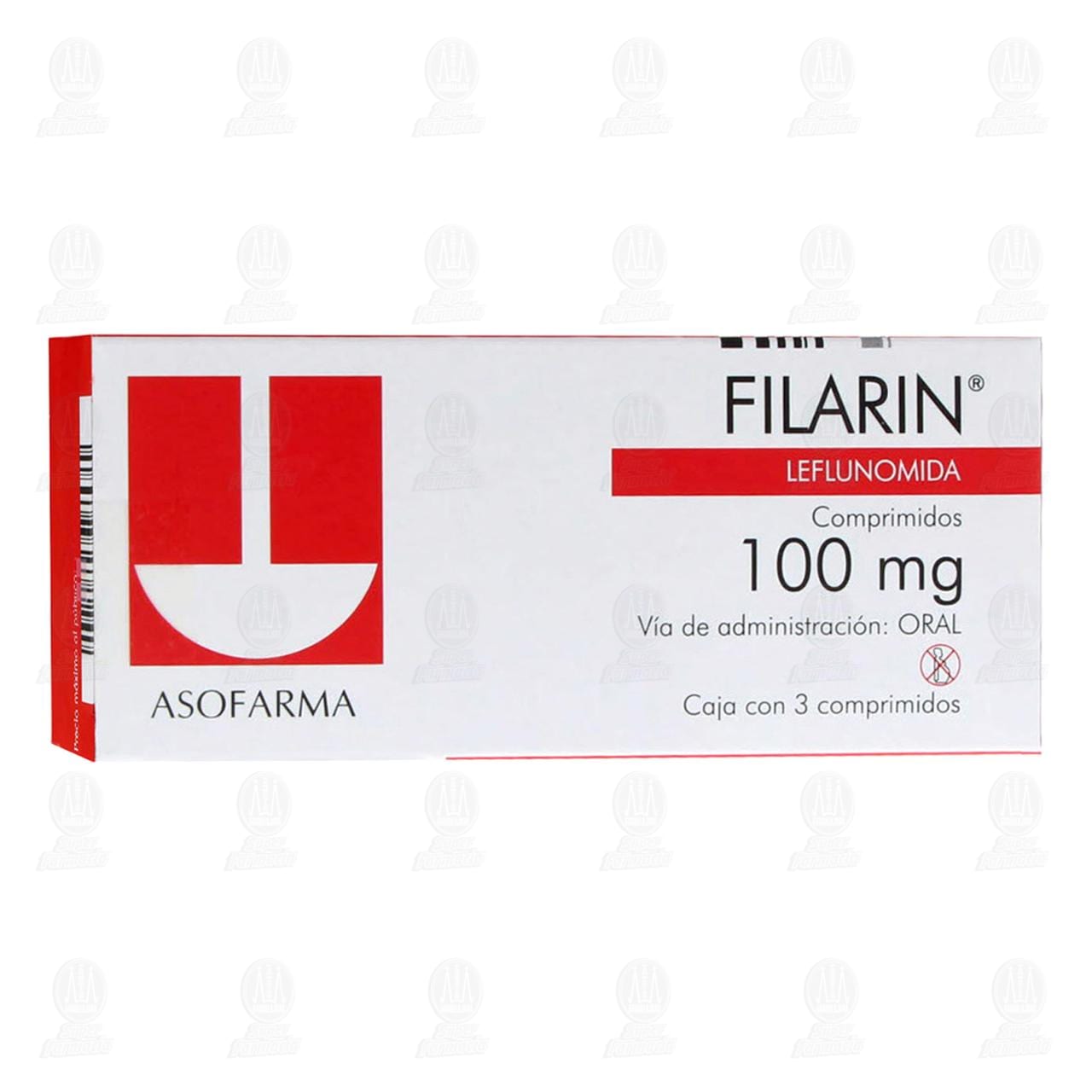 Filarin 100 mg, 3 Comprimidos. image number 0