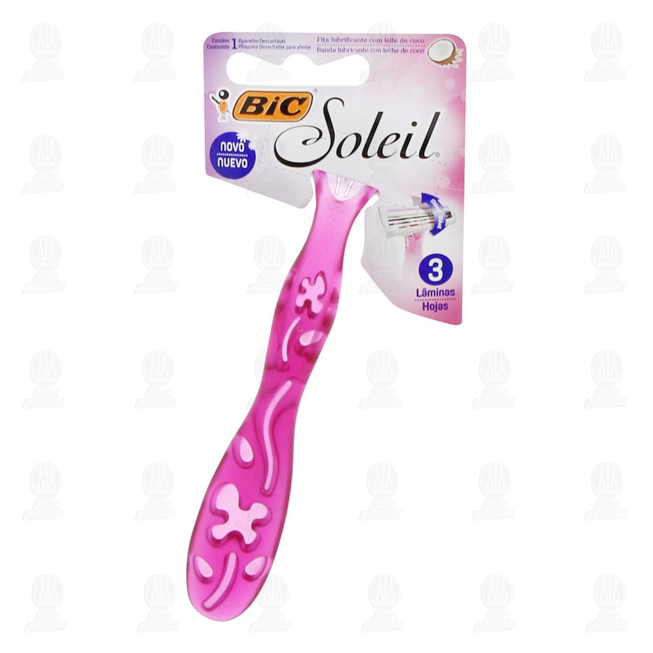 Imagen para Máquina para afeitar Bic Soleil desechable, banda lubricante con leche de coco y cabeza móvil. Contiene 1 pieza.