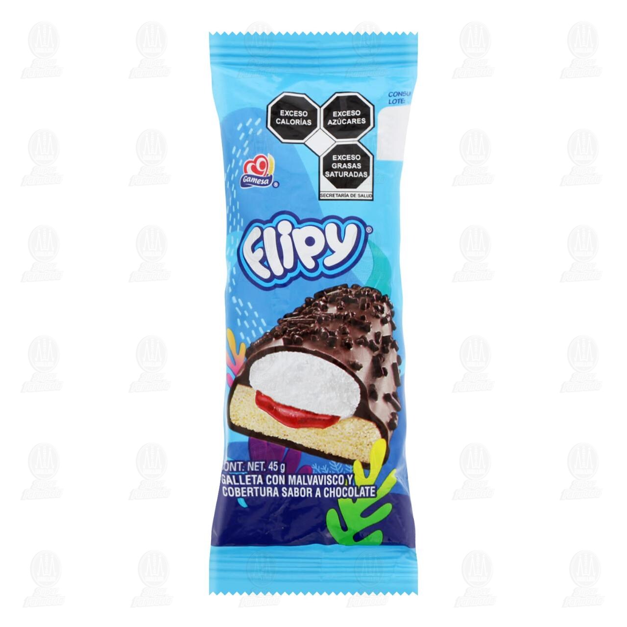 Galleta Flipy con Malvavisco, 45 gr.