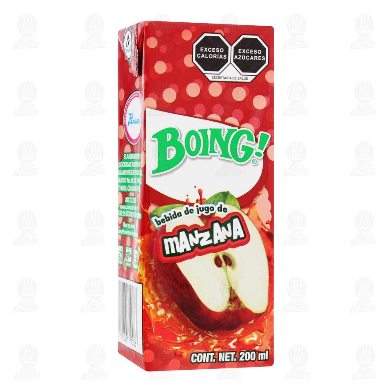 Bebida Boing de Manzana con Jugo, 200 ml.