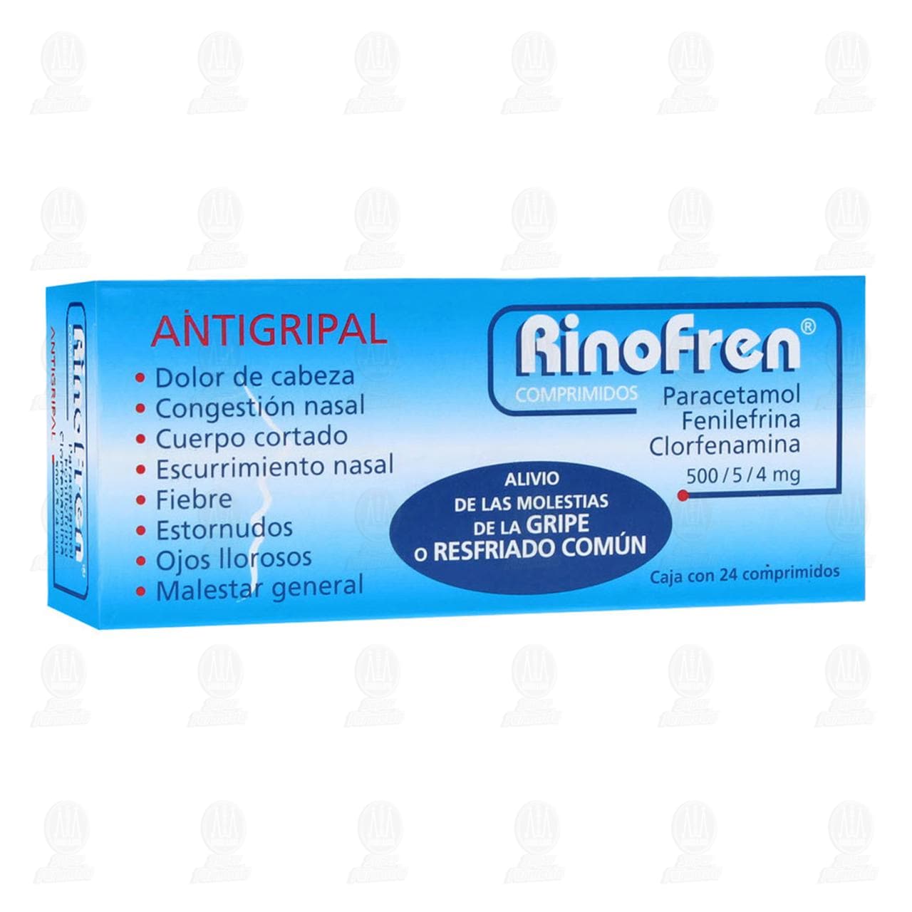 Rinofren 500mg/5mg/4mg, 24 Comprimidos. image number 0