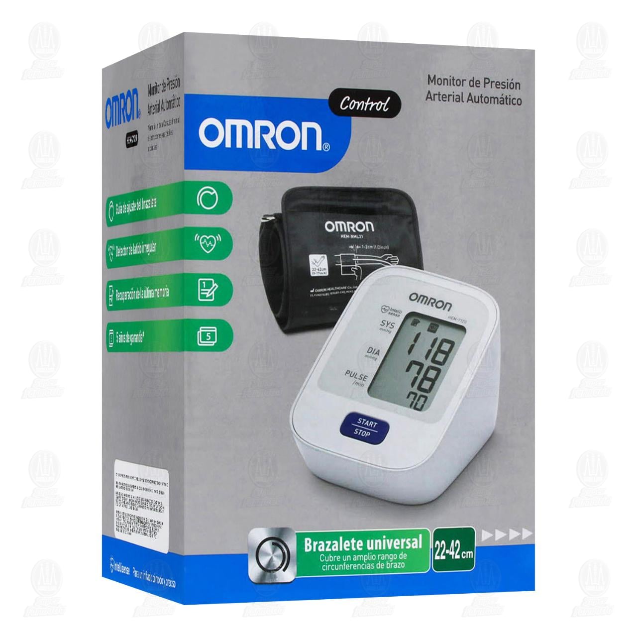 Monitor Omron Presión Arterial Automático Brazo, 1 pz.