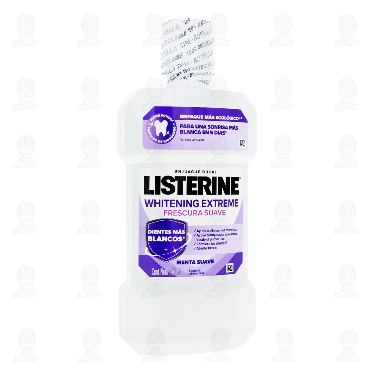 Enjuague Bucal Listerine Whitening Extreme Frescura Suave, 473 ml. image number 0
