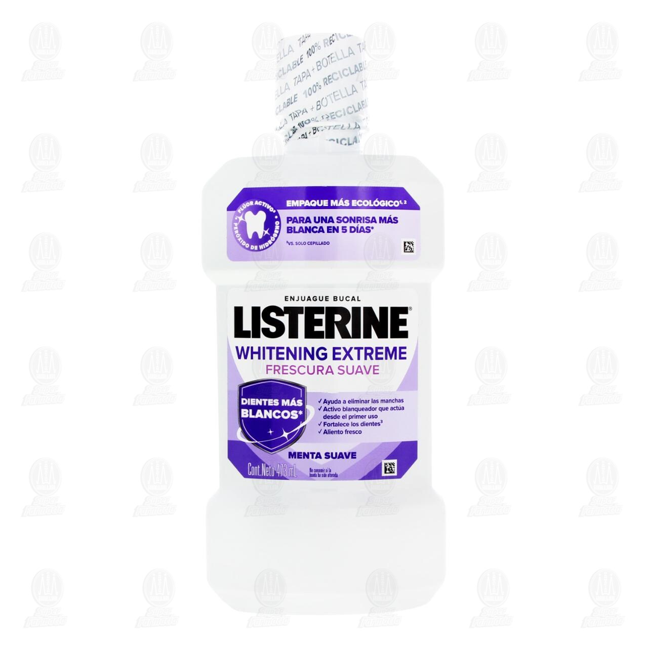 Enjuague Bucal Listerine Whitening Extreme Frescura Suave, 473 ml. image number 1
