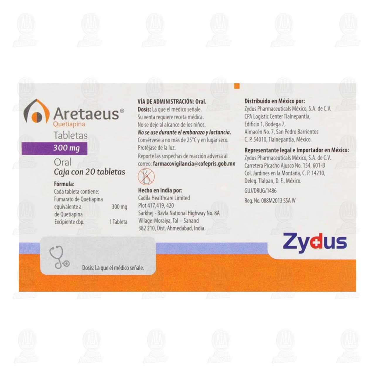 Aretaeus 300 mg, 20 Tabletas. image number 2