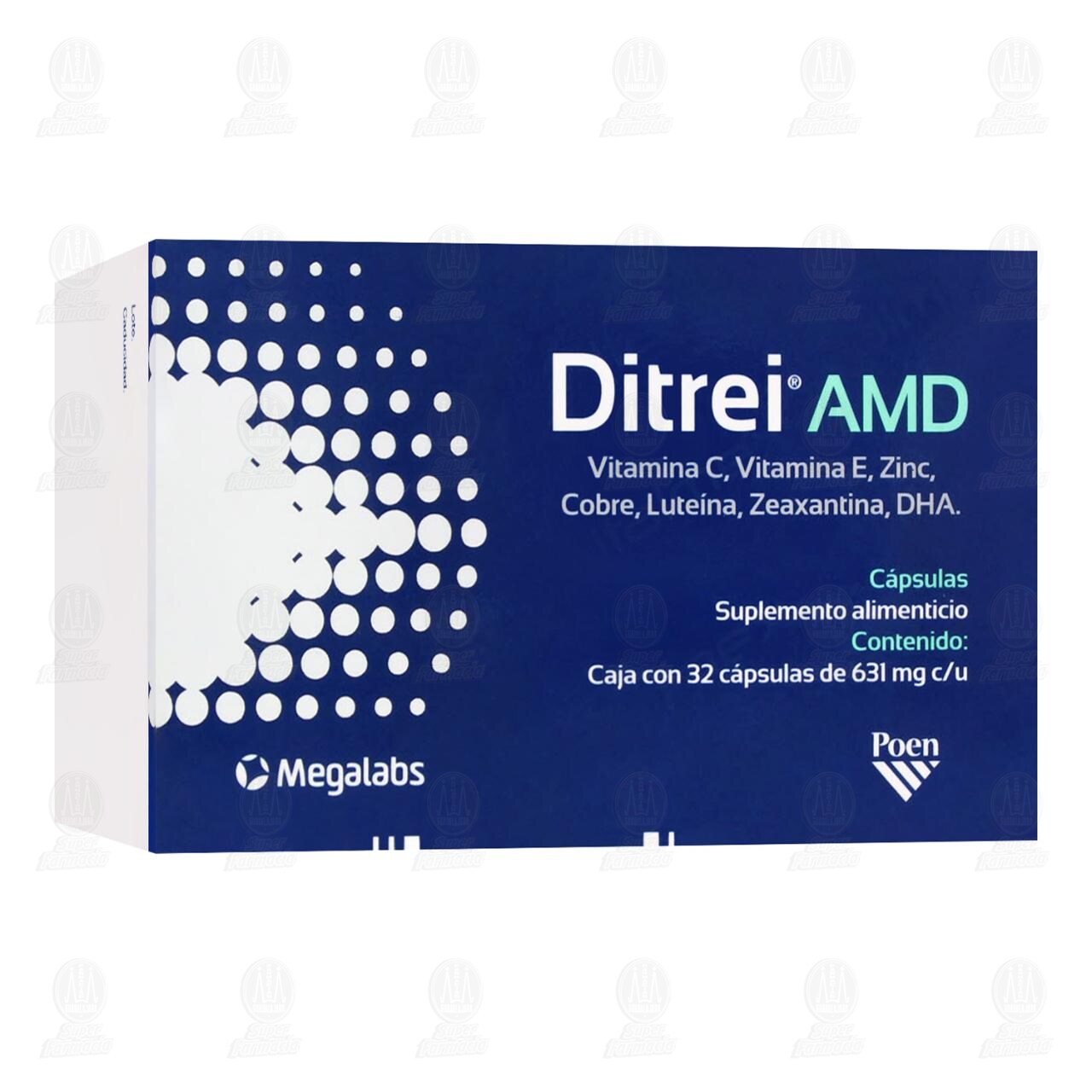 Ditrei AMD 631 mg, 32 Cápsulas. image number 0