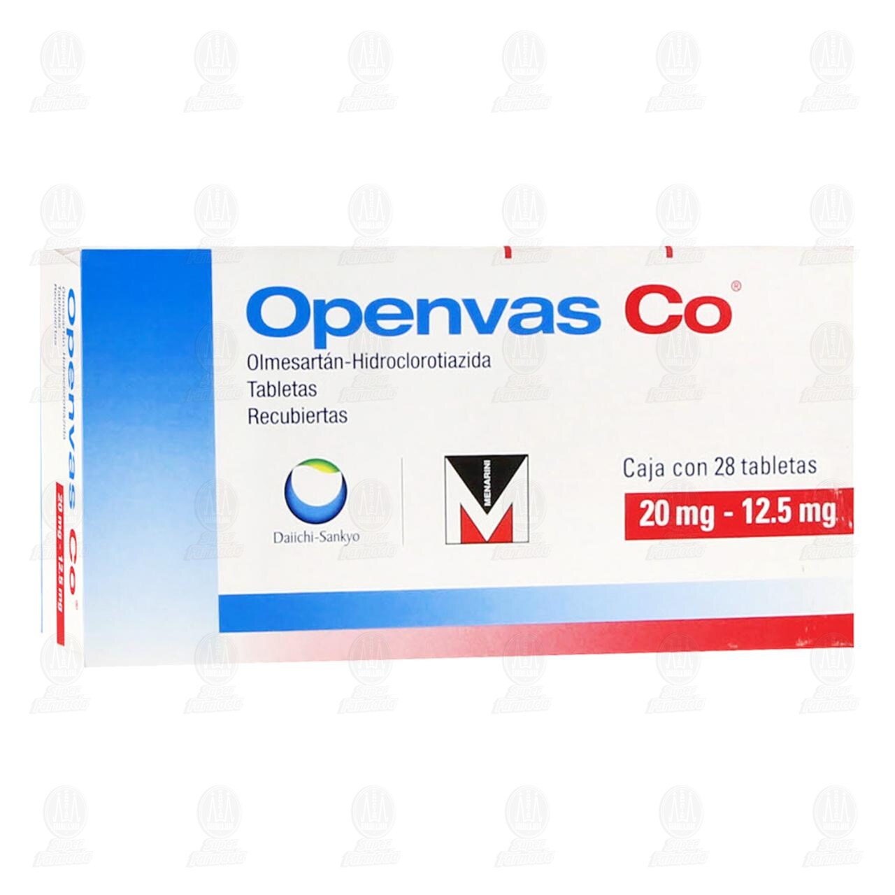 Openvas Co 20mg/12.5mg, 28 Tabletas. image number 0
