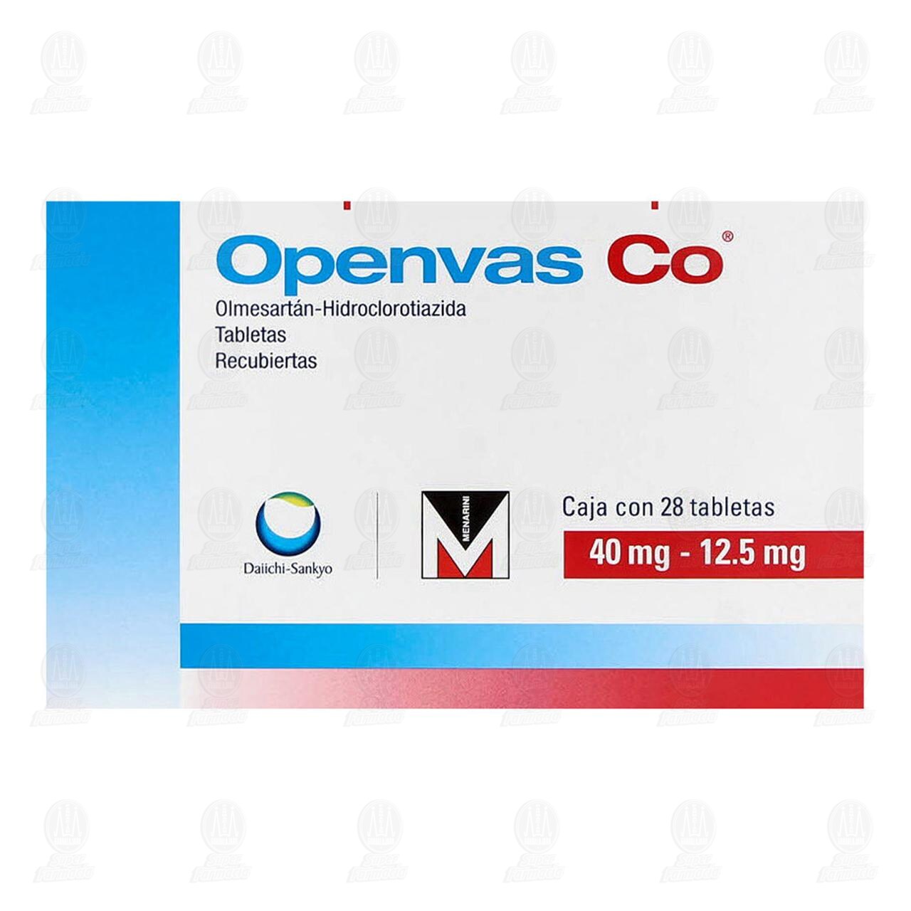 Openvas Co 40mg/12.5mg, 28 Tabletas. image number 1