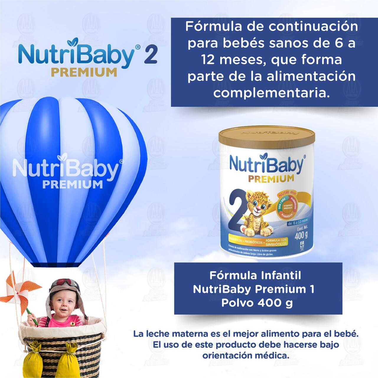 F&oacute;rmula Infantil NutriBaby Premium 2 en Polvo (Edad 6-12 Meses), 400 gr. image number 4