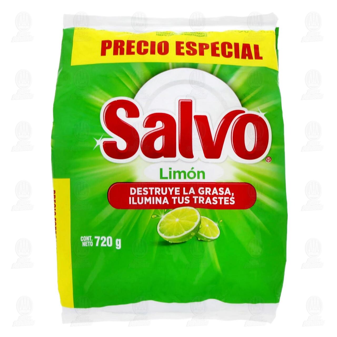 Lavatrastes en Polvo Salvo Limón, 720 gr.