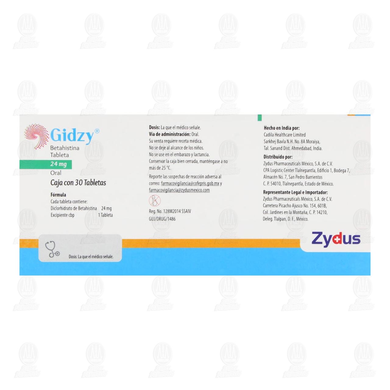 Gidzy 24 mg, 30 Tabletas. image number 2