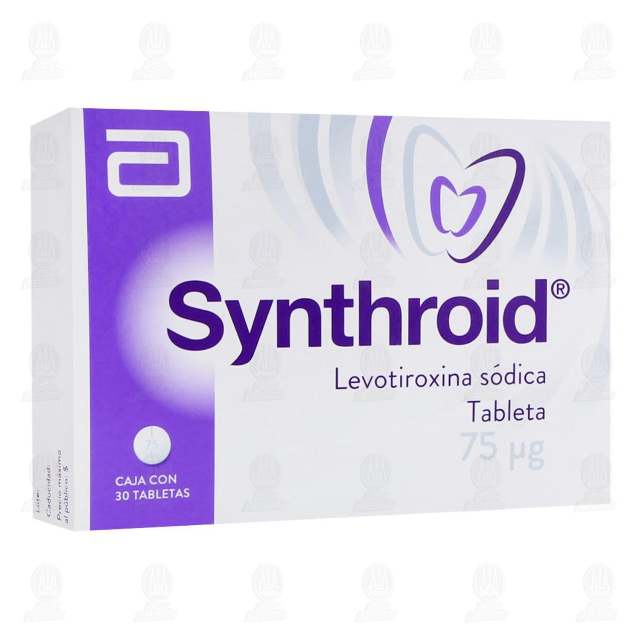 Synthroid 75 mcg, 30 Tabletas. image number 0