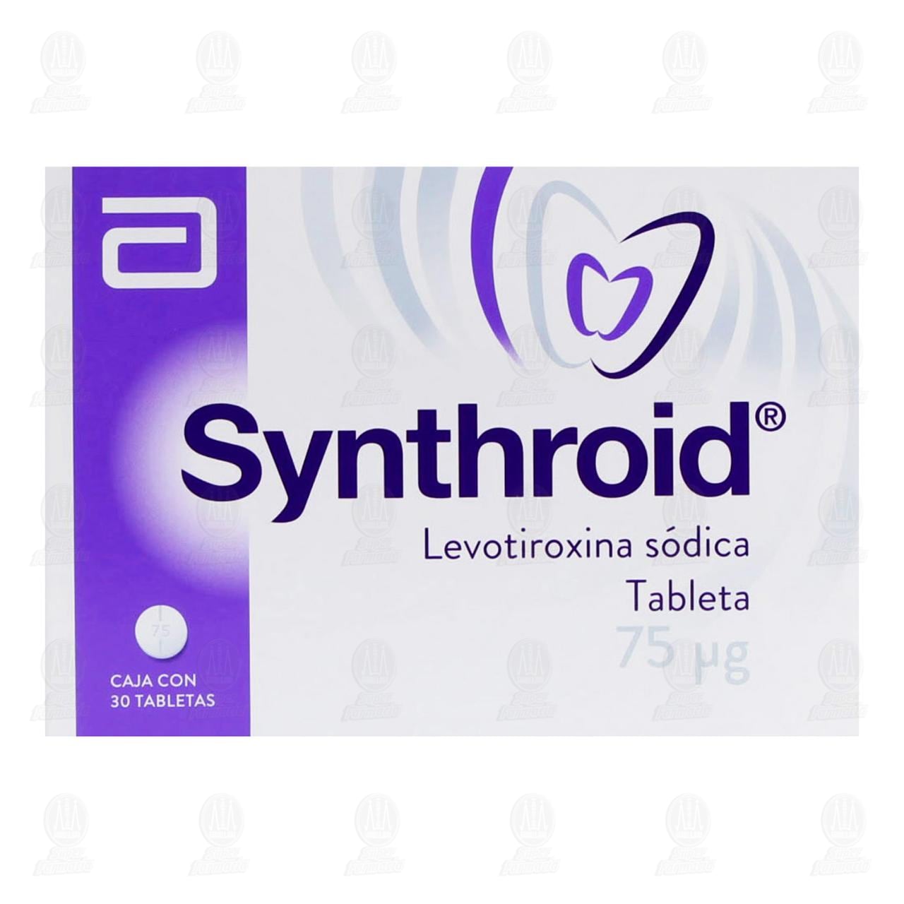 Synthroid 75 mcg, 30 Tabletas. image number 1