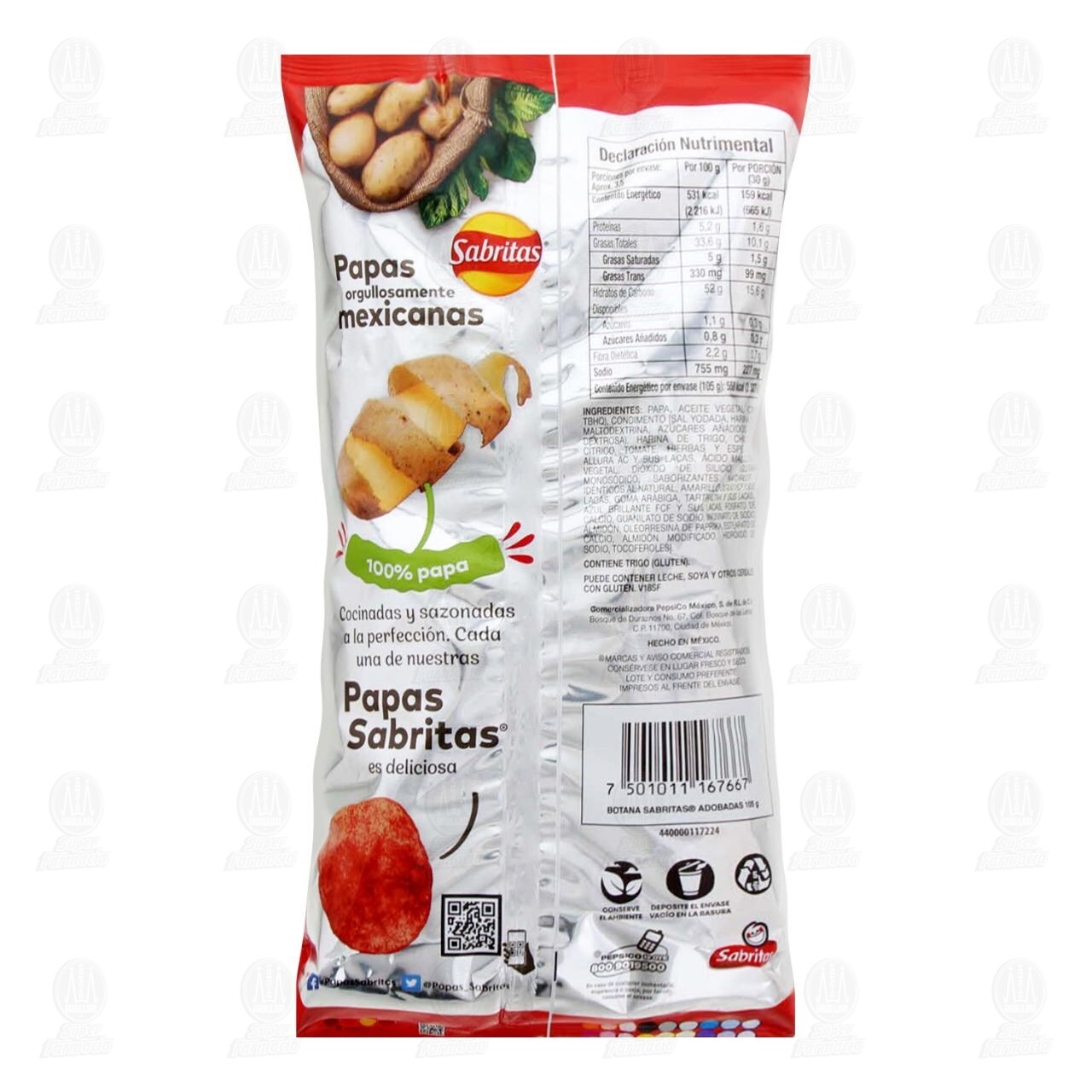 Papas Sabritas Adobadas, 105 gr. image number 1