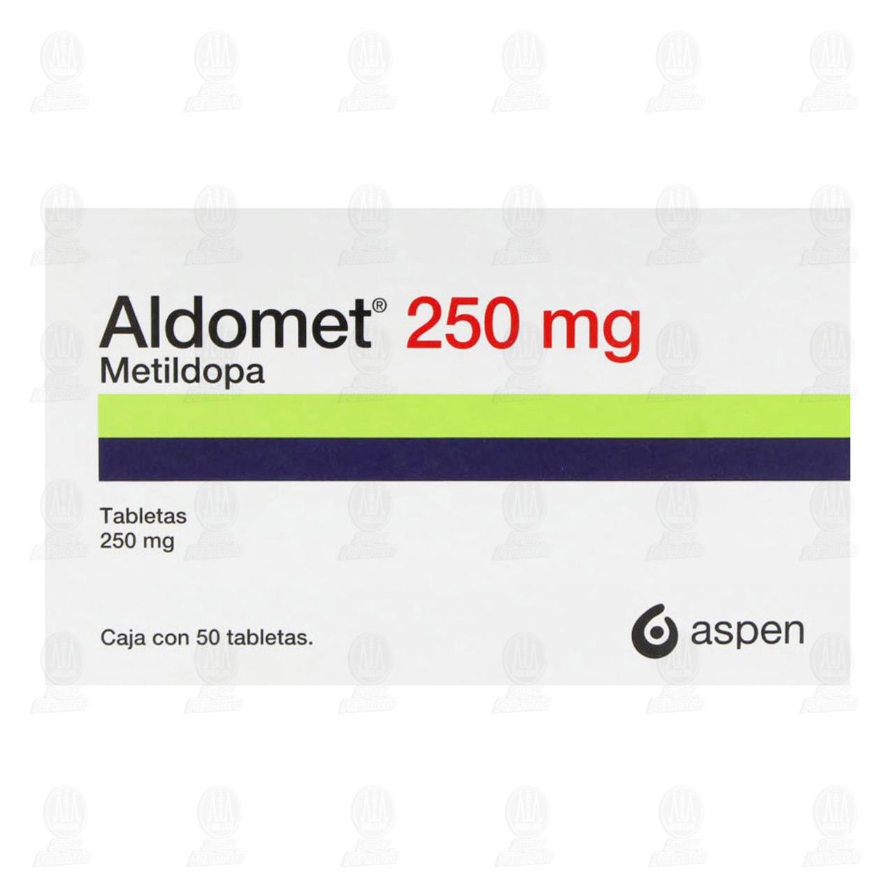 Aldomet 250 mg, 50 Tabletas. image number 1