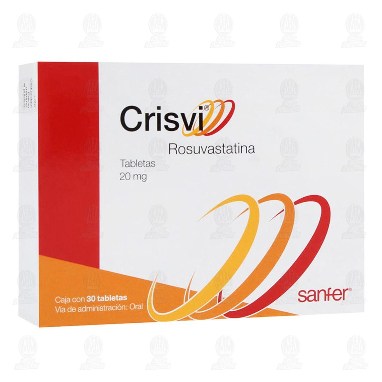 Crisvi 20 mg, 30 Tabletas. image number 0