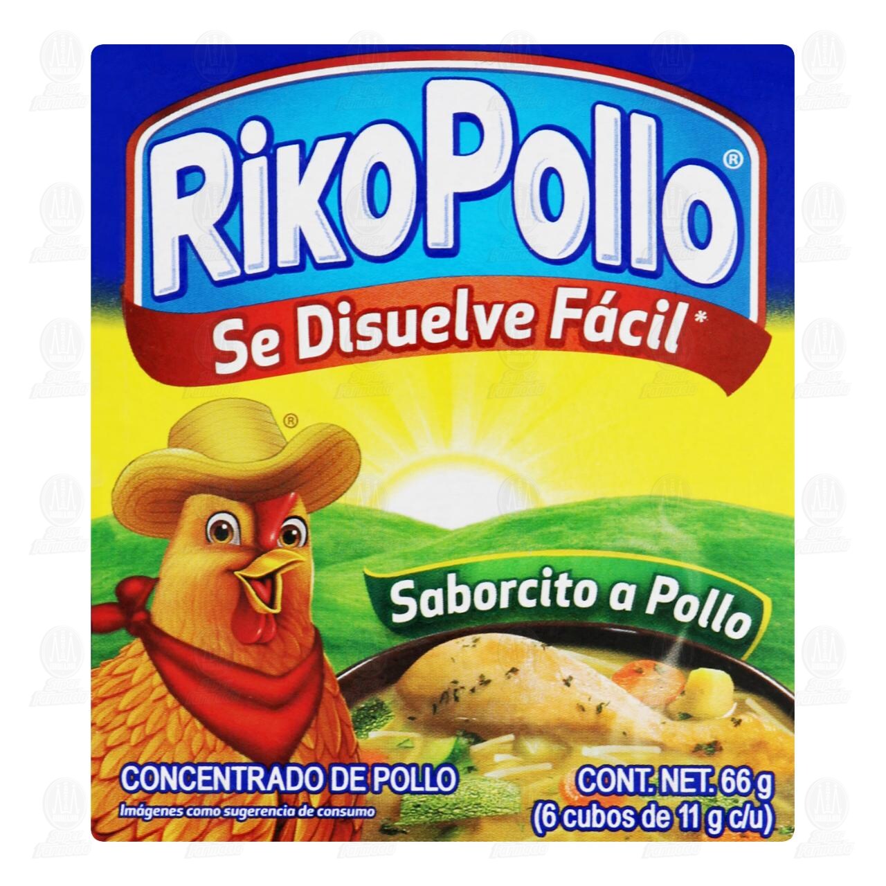 Concentrado de Pollo Riko Pollo, 6 Cubos. image number 0