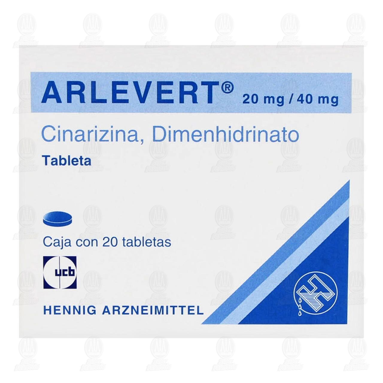 Arlevert 20mg/40mg, 20 Tabletas. image number 1