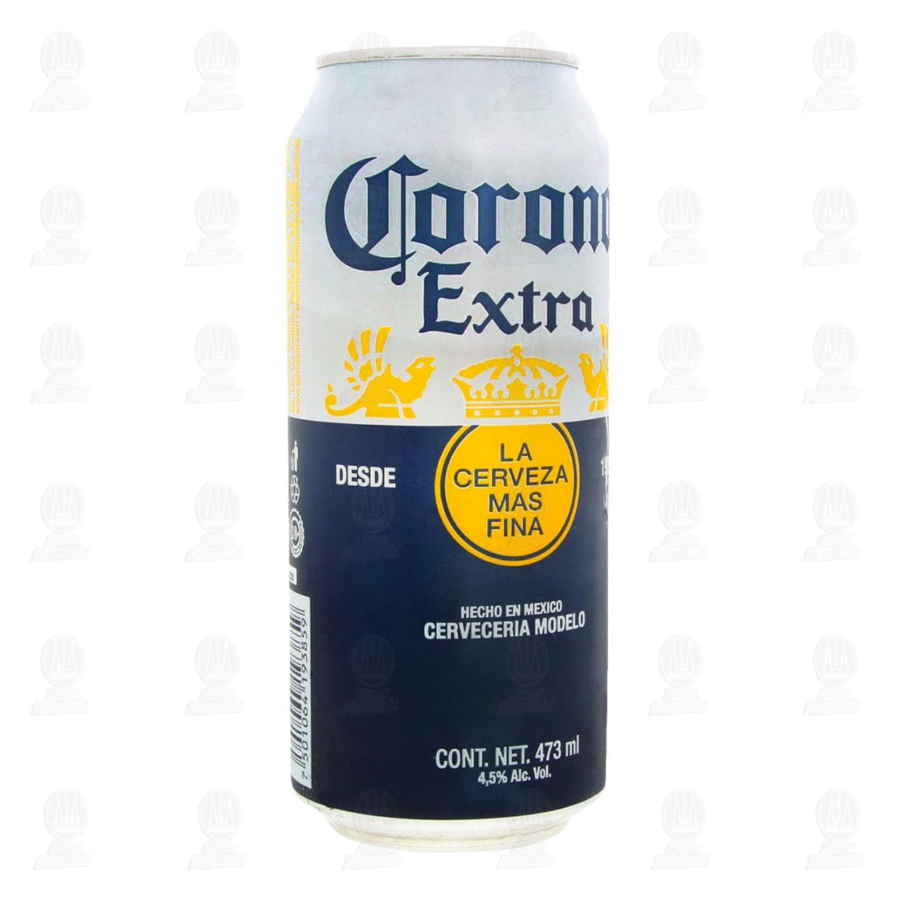 Imagen para Cerveza Corona Extra de cervecería Modelo. Lata de 473 mililitros con 4.5% volumen de alcohol.