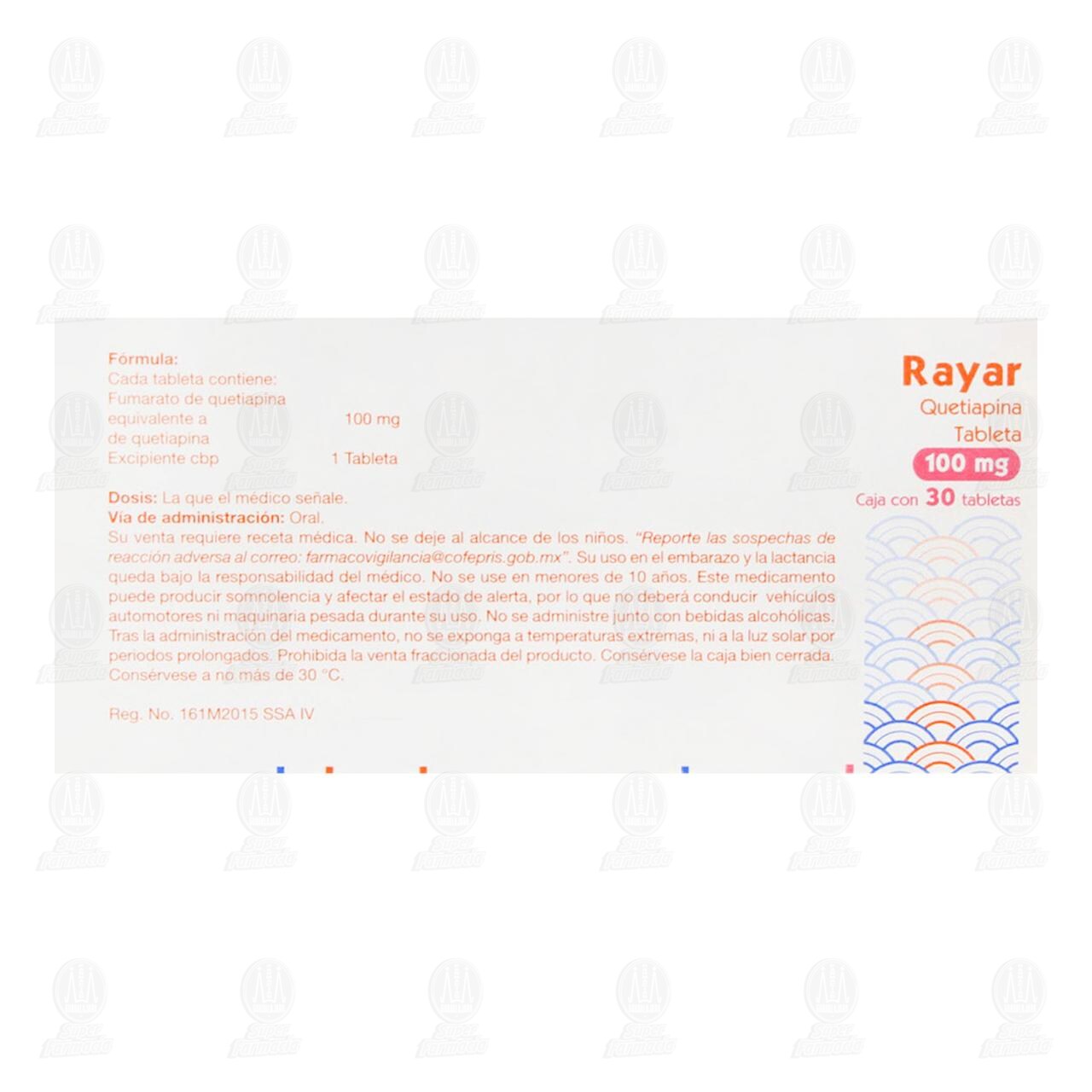 Rayar 100 mg, 30 Tabletas. image number 2