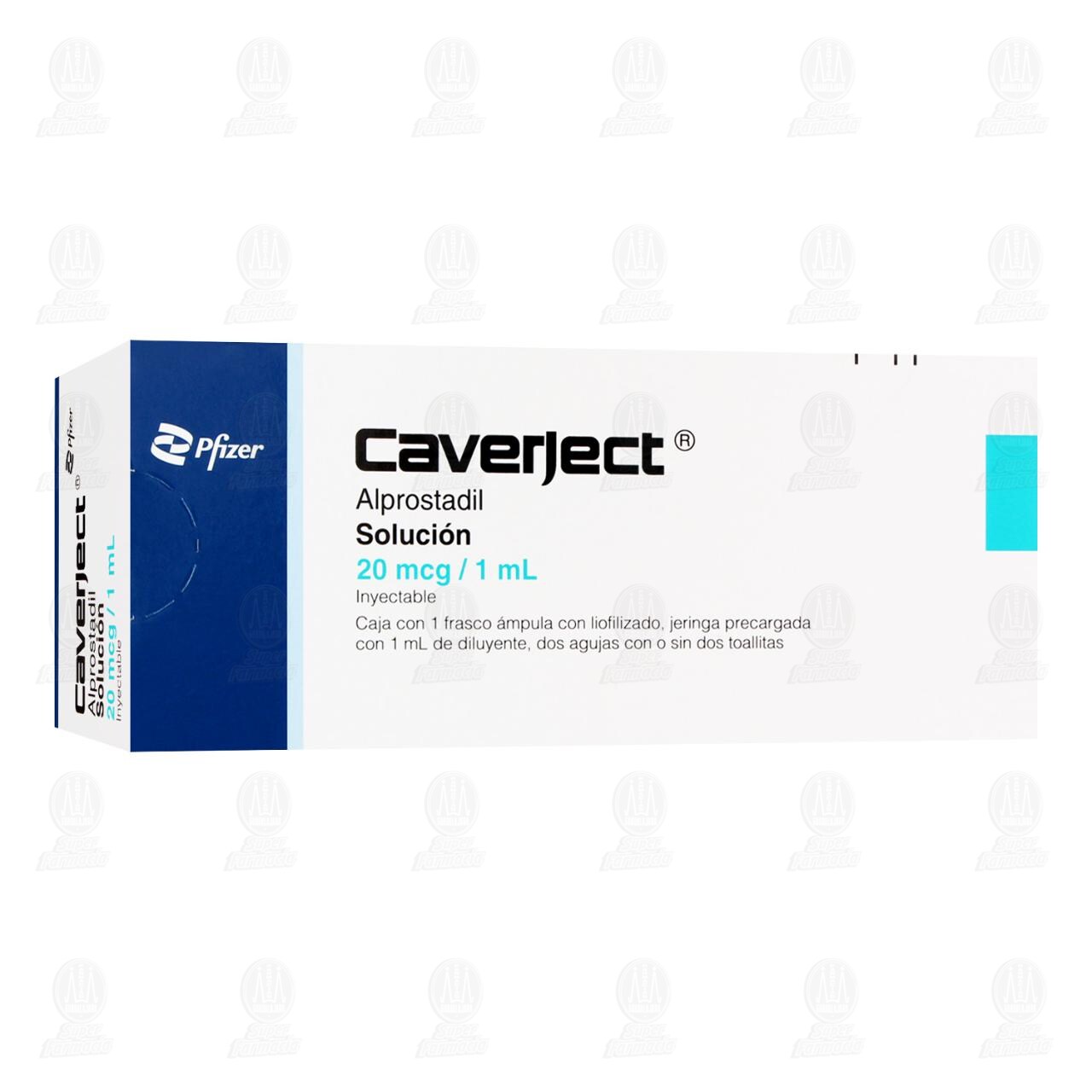 Caverject 20mcg/1ml Solución, 1 pz.