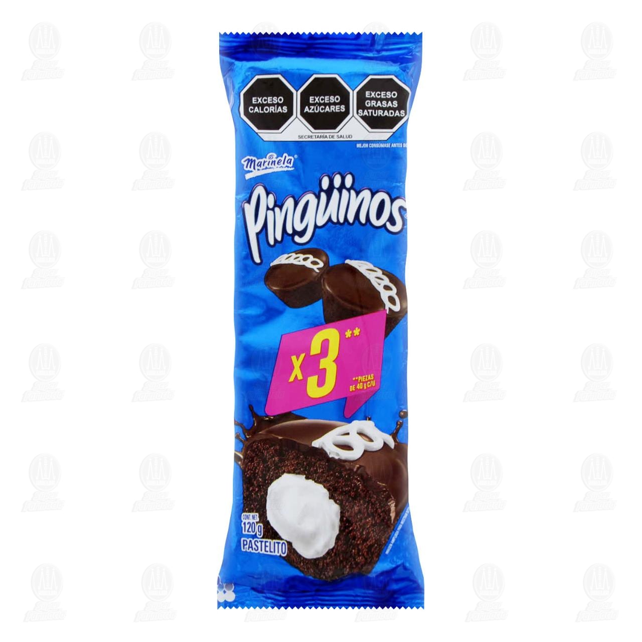 Pingüinos Marinela, 3 pzas de 40 gr c/u.