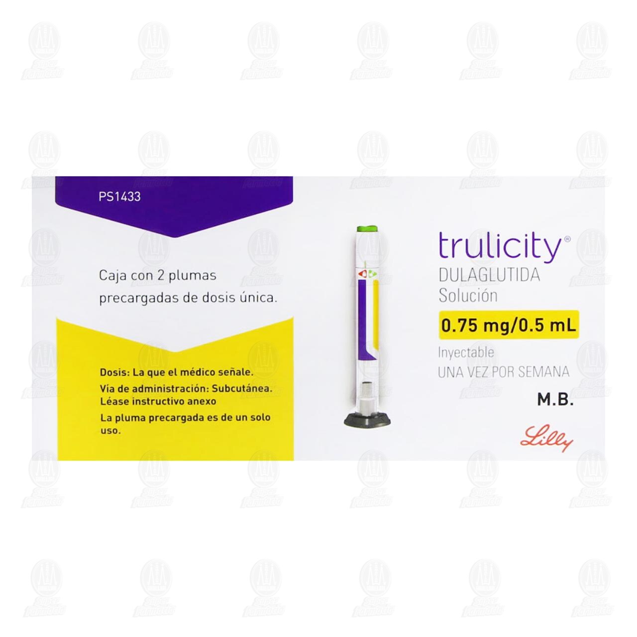 Trulicity 0.75mg/0.5ml Soluci&oacute;n Inyectable 2 Plumas Precargadas. image number 1