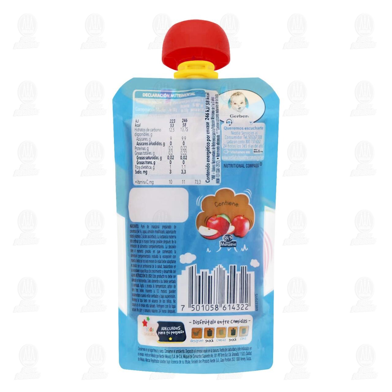 Papilla Gerber Junior Etapa 4 Manzana, 110 gr. image number 1