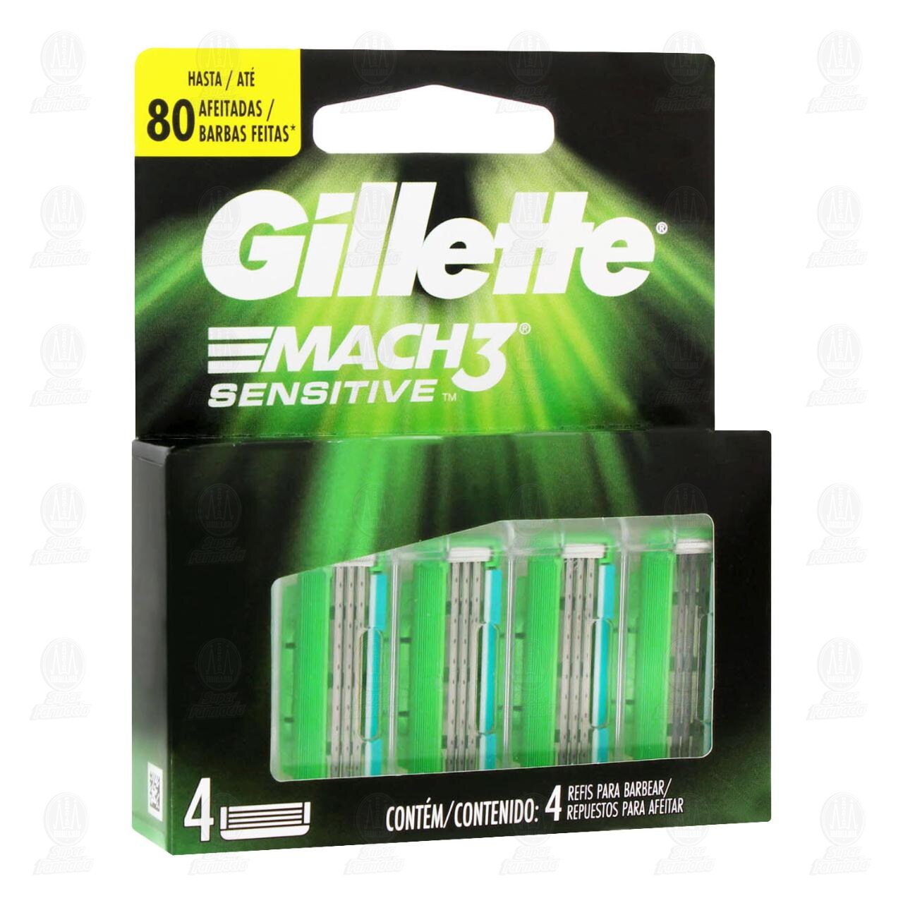Cartuchos para Afeitar Gillette Mach3 Sensitive, 4 pzas. image number 0