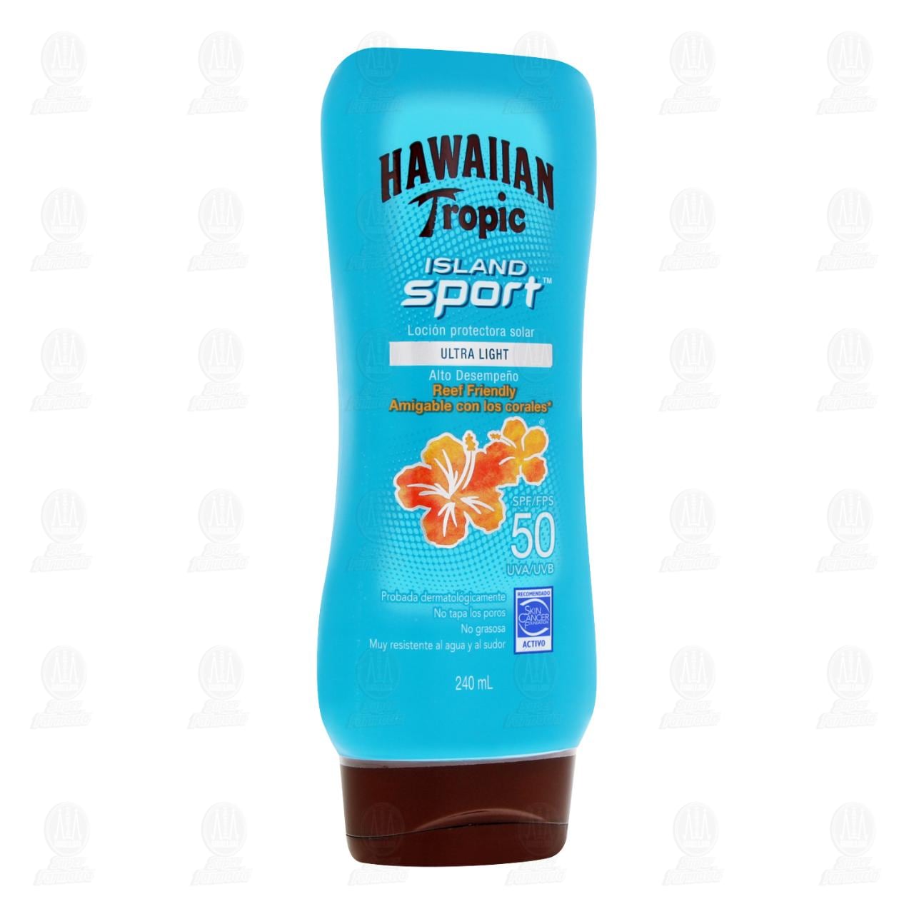Imagen para Protector Solar Hawaiian Island Sport Ultra Light en Loción FPS 50, 240 ml.