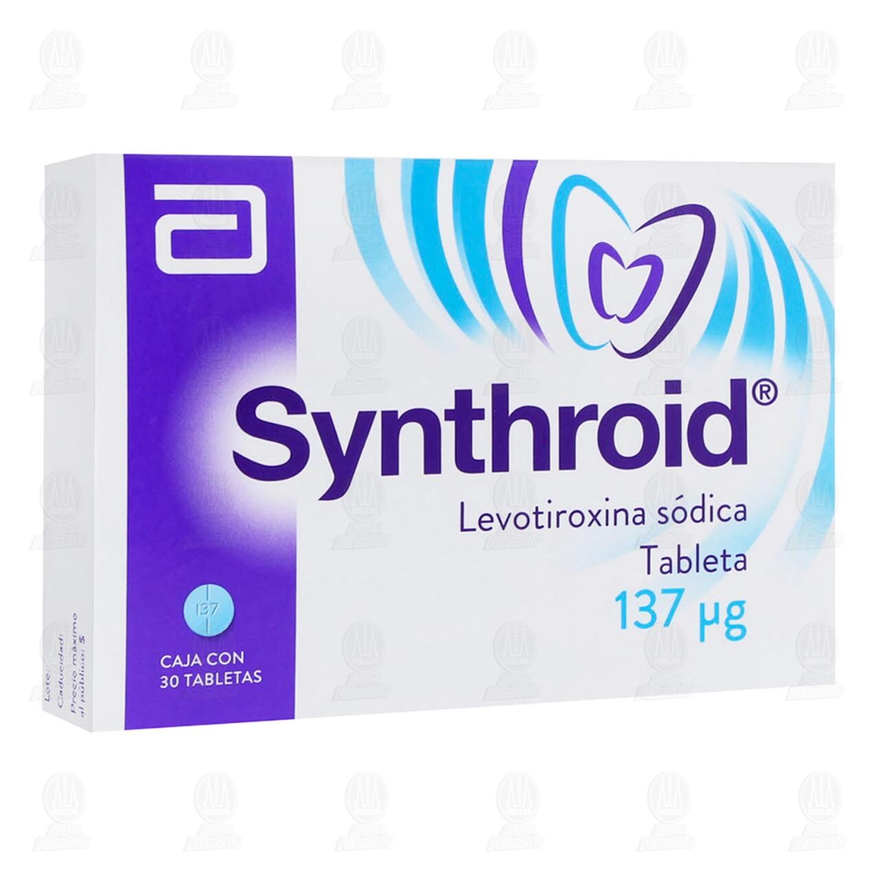 Synthroid 137 mcg, 30 Tabletas. image number 0