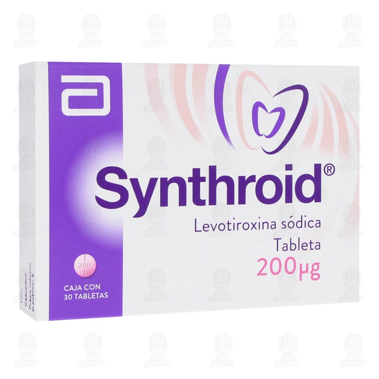 Synthroid 200 mcg, 30 Tabletas. image number 0