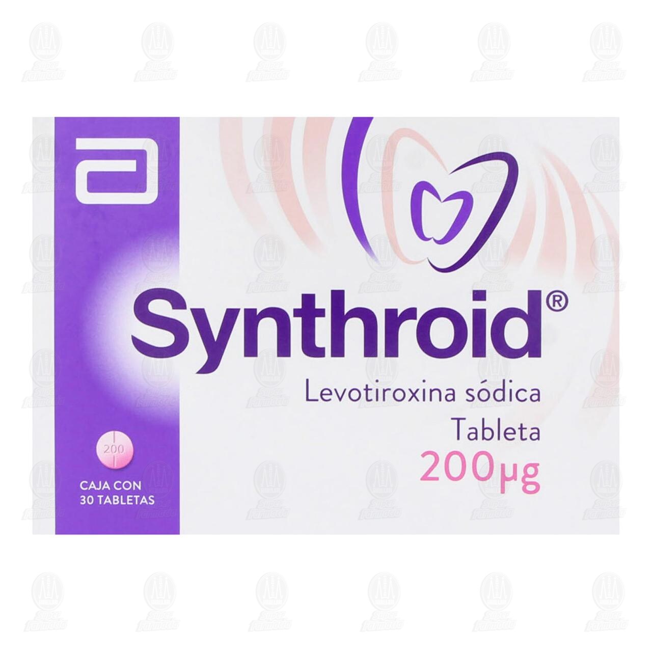 Synthroid 200 mcg, 30 Tabletas. image number 1