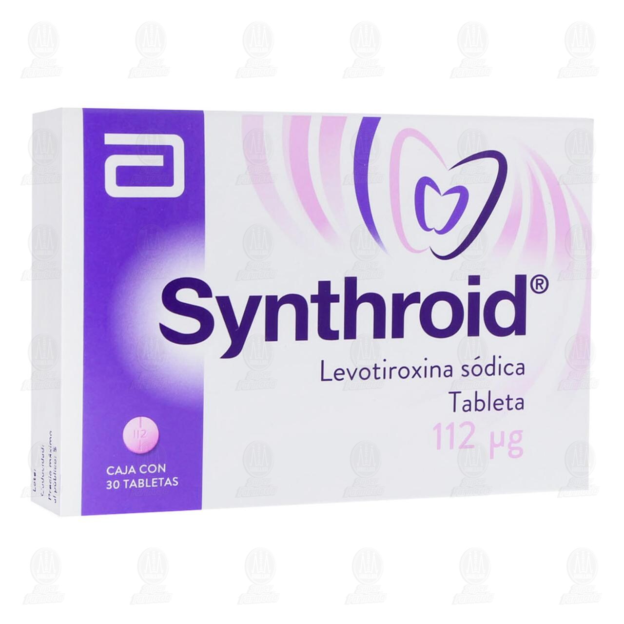 Synthroid 112 mcg, 30 Tabletas. image number 0