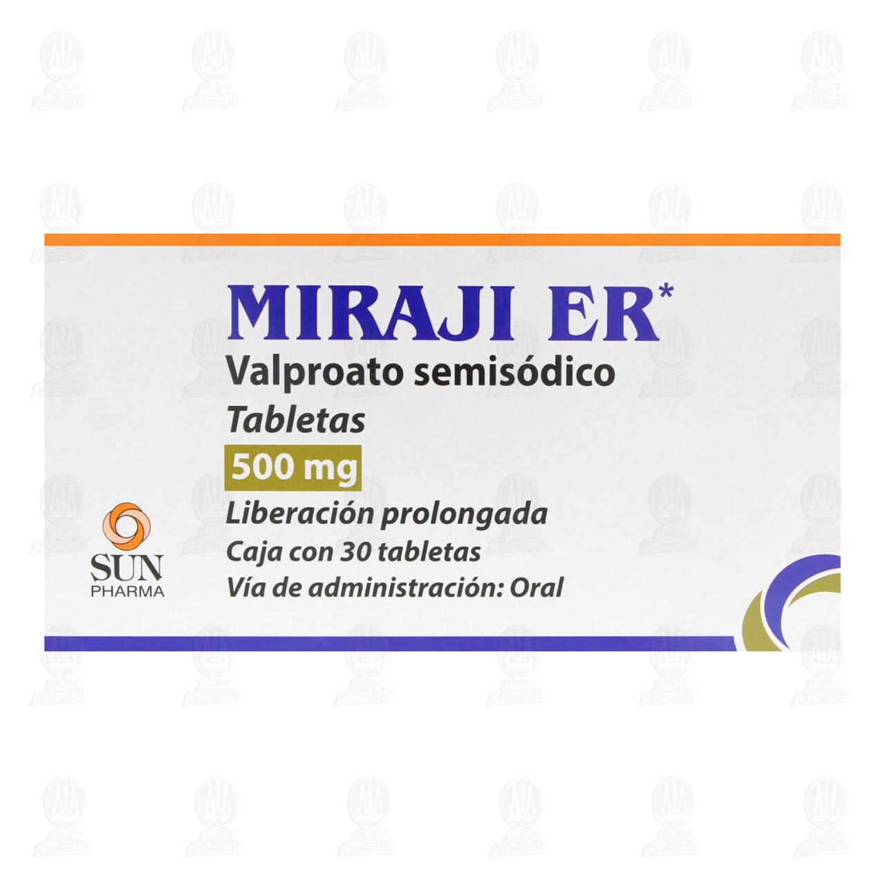 Miraji ER 500 mg, 30 Tabletas. image number 1