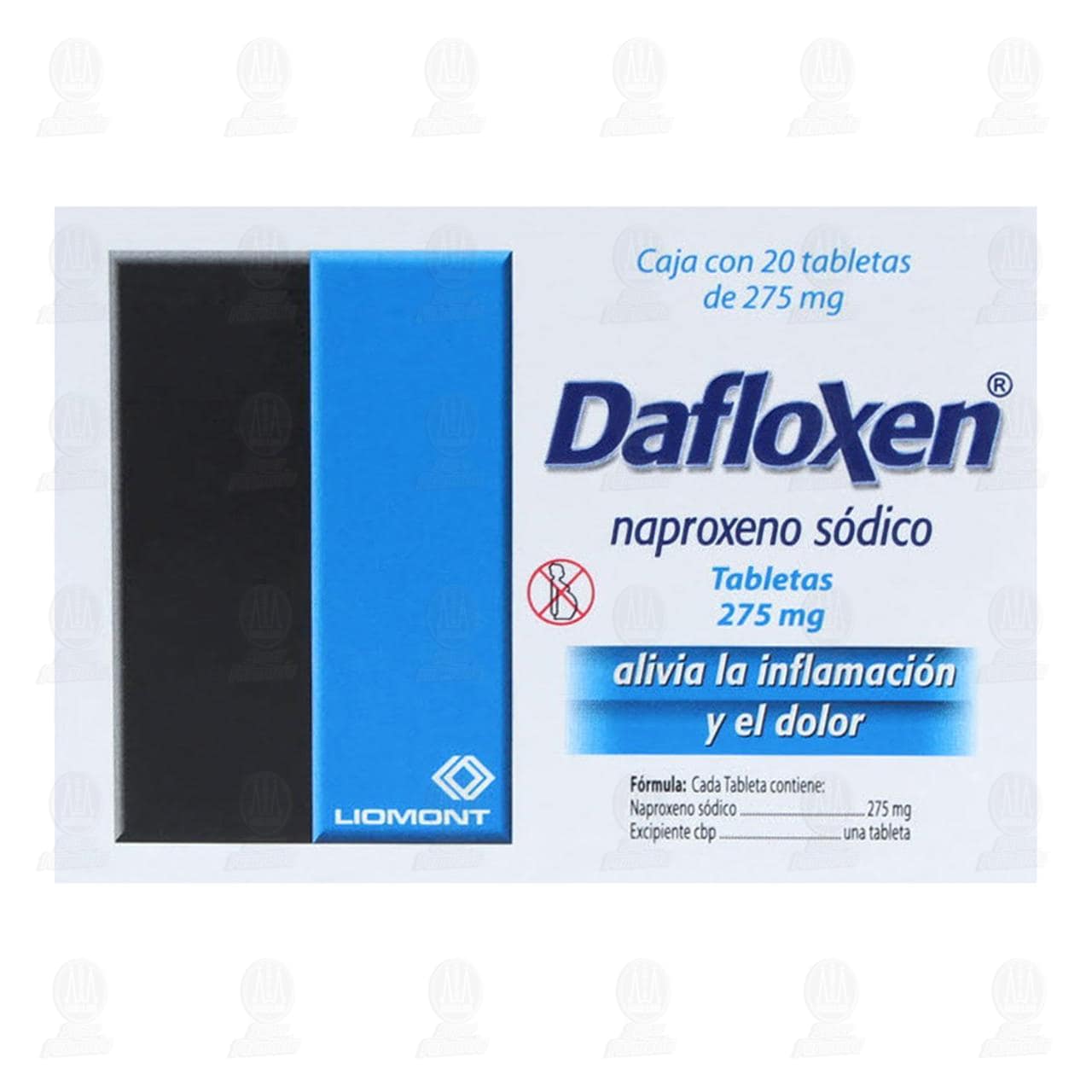 Dafloxen 275 mg, 20 Tabletas. image number 2
