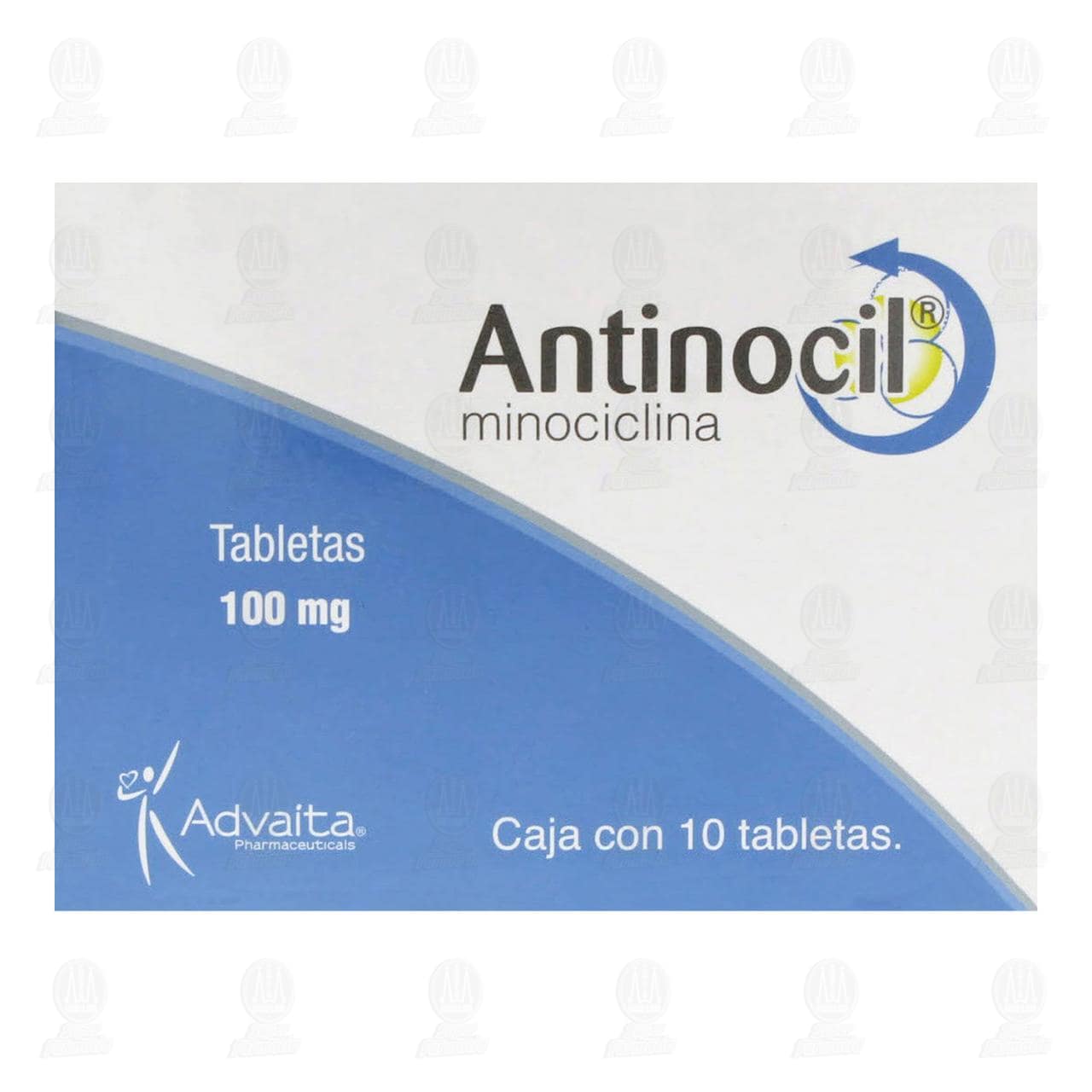 Antinocil 100 mg, 10 Tabletas. image number 1