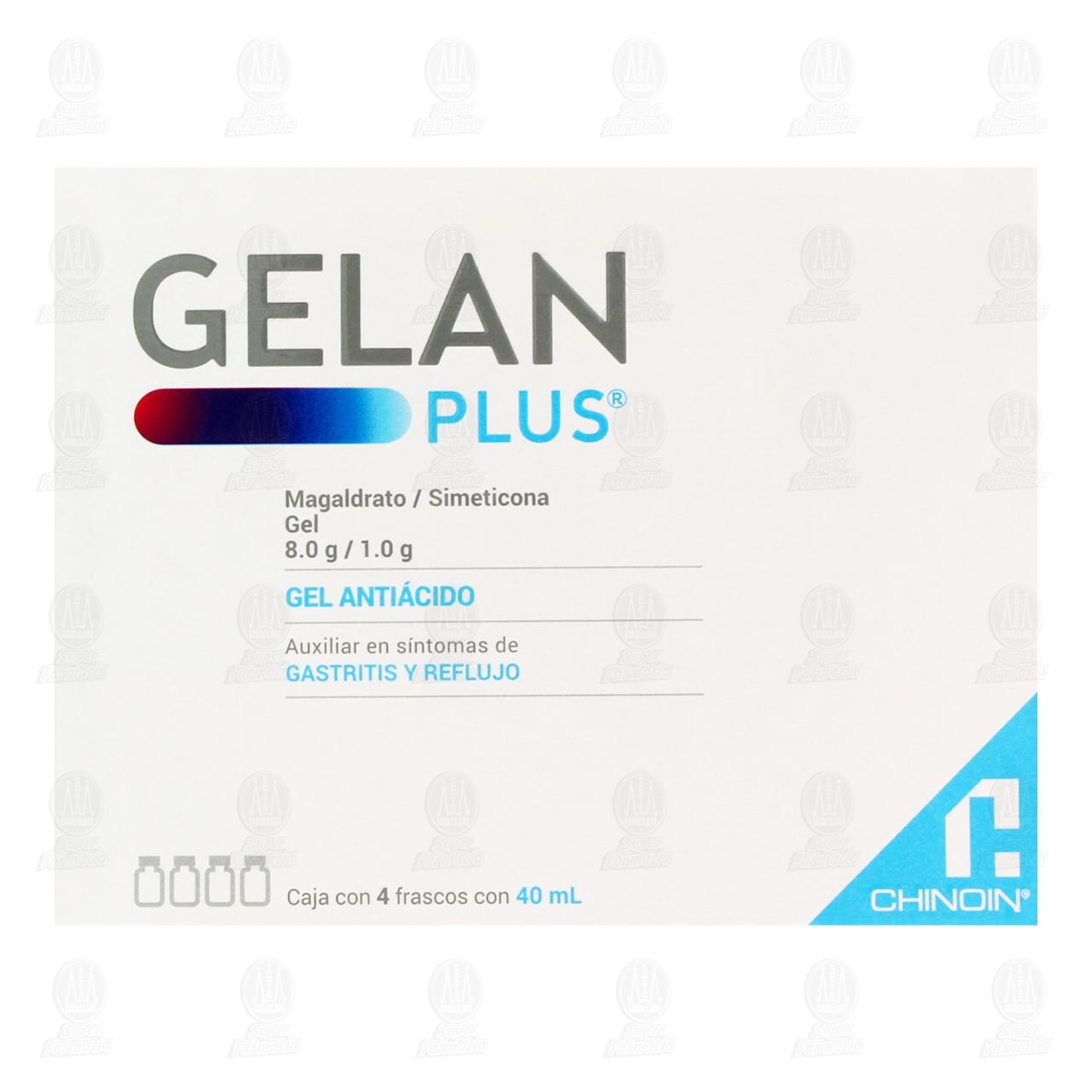 Gelan Plus 8.0gr/1.0gr, 4 Frascos de 40 ml c/u. image number 1