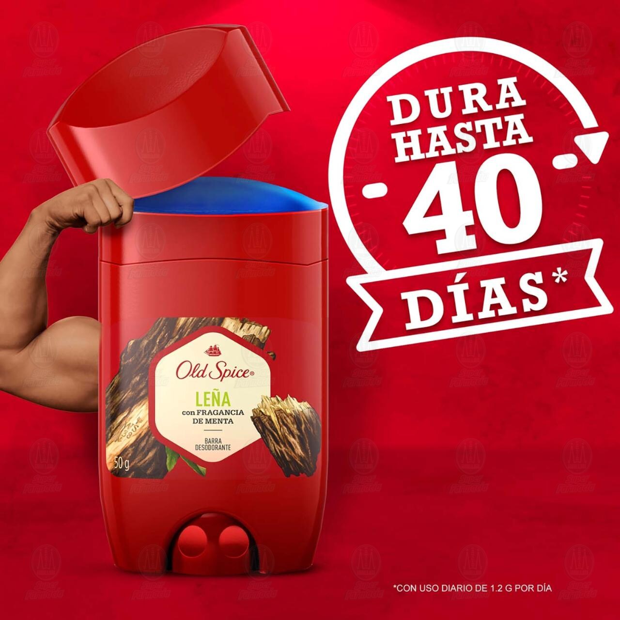 Barra Desodorante Old Spice Le&ntilde;a con Fragancia de Menta, 50 gr. image number 3
