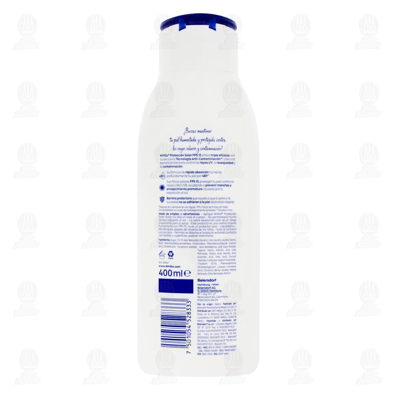 Nivea Crema Corporal Protecci&oacute;n Solar FPS 15, 400 ml. image number 2