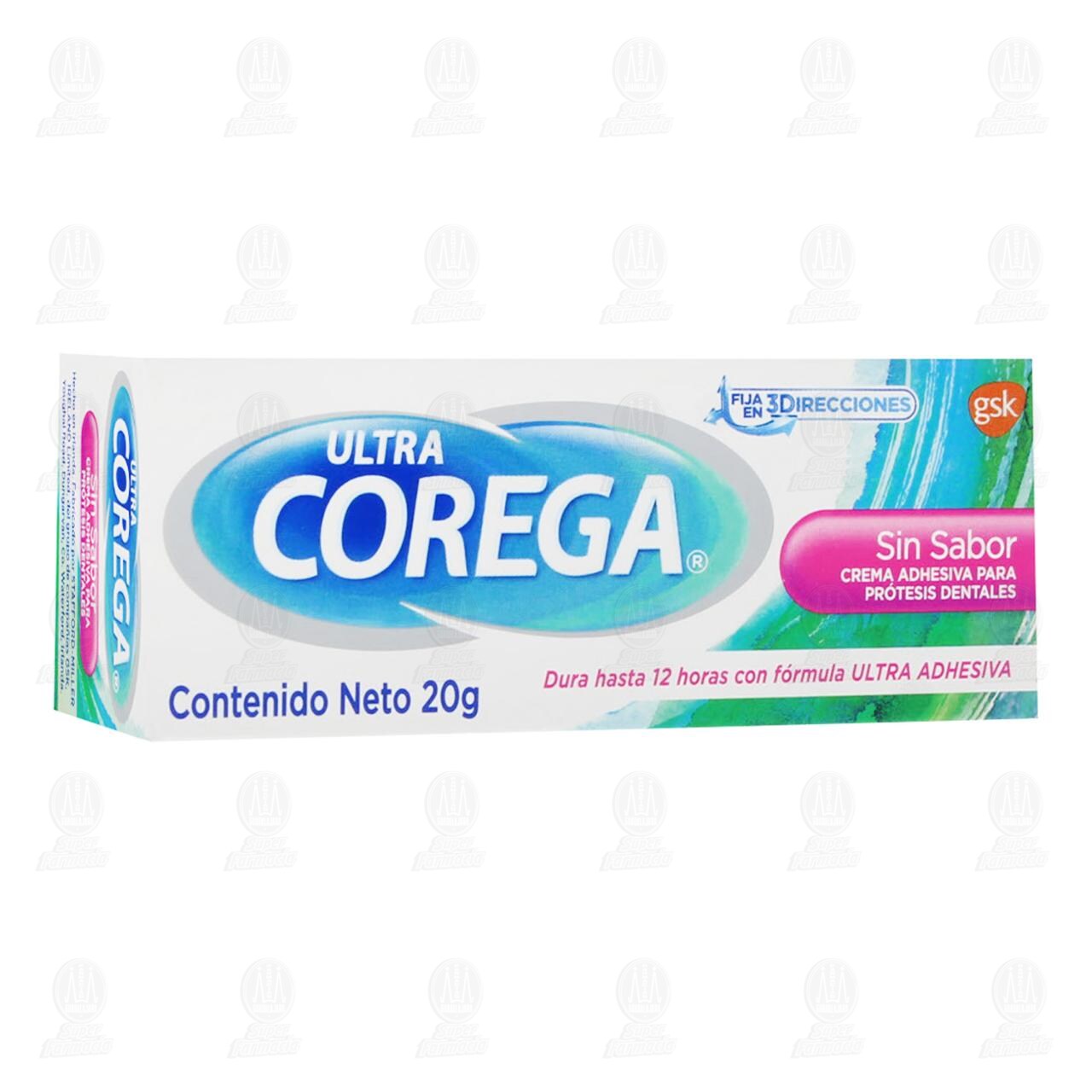 Corega Ultra Crema Adhesiva para Prótesis Dentales Sin Sabor, 20 gr. image number 0